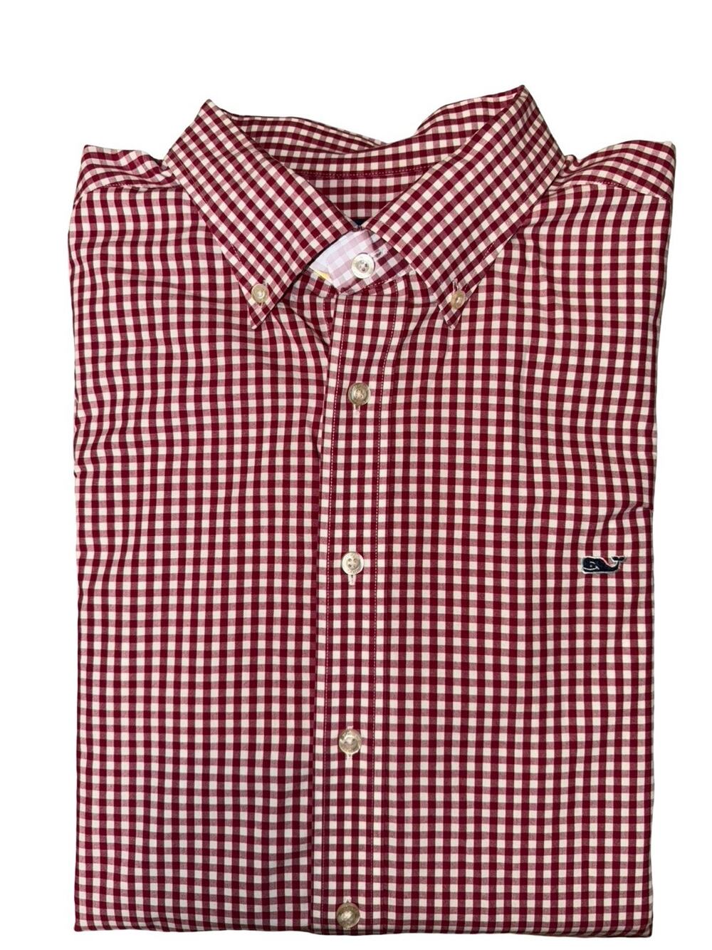 Vineyard Vines Whale Wine Check Cotton Shirt Sz XXL (50” Chest)